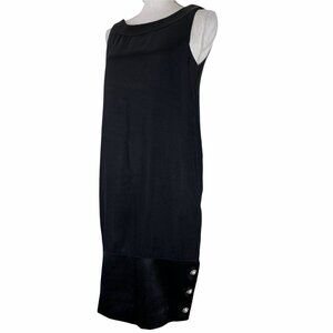 Vintage Dress Size Petite 6 Knee Length Low Black Sleeveless Shift Taurus Nites